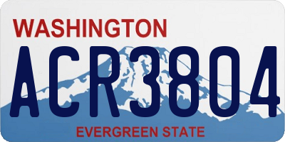 WA license plate ACR3804