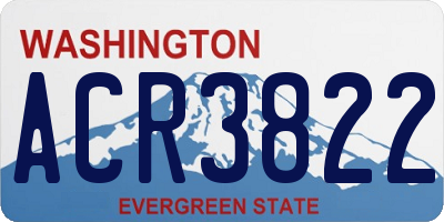 WA license plate ACR3822
