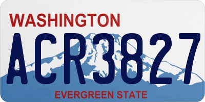 WA license plate ACR3827