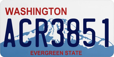 WA license plate ACR3851