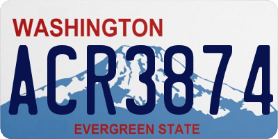 WA license plate ACR3874