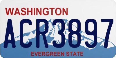 WA license plate ACR3897