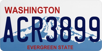 WA license plate ACR3899