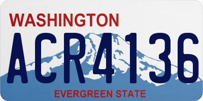WA license plate ACR4136
