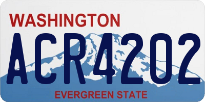 WA license plate ACR4202