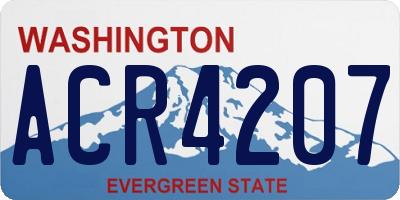 WA license plate ACR4207