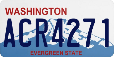 WA license plate ACR4271