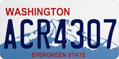 WA license plate ACR4307