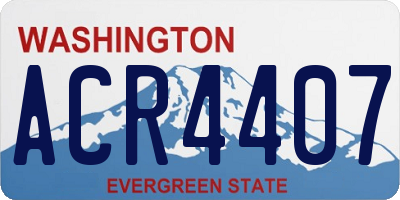WA license plate ACR4407