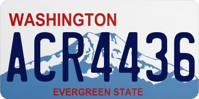 WA license plate ACR4436
