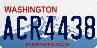 WA license plate ACR4438