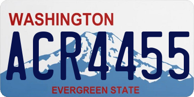 WA license plate ACR4455