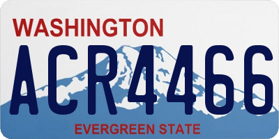 WA license plate ACR4466