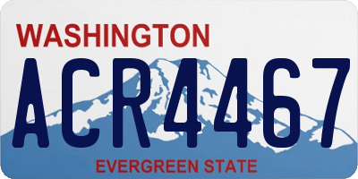 WA license plate ACR4467