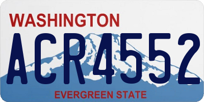 WA license plate ACR4552