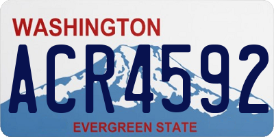 WA license plate ACR4592