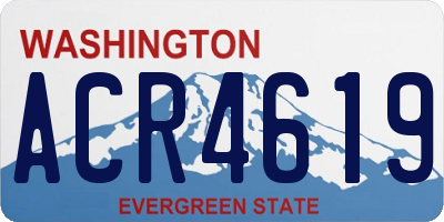 WA license plate ACR4619
