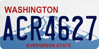 WA license plate ACR4627
