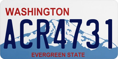 WA license plate ACR4731