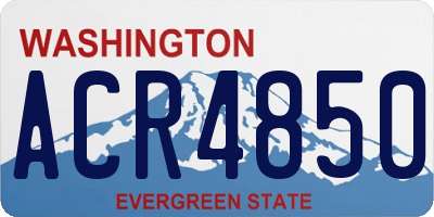 WA license plate ACR4850