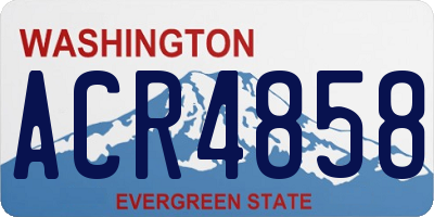 WA license plate ACR4858