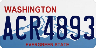 WA license plate ACR4893