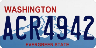 WA license plate ACR4942