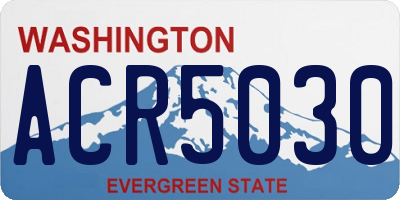 WA license plate ACR5030