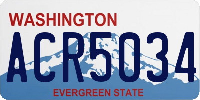 WA license plate ACR5034