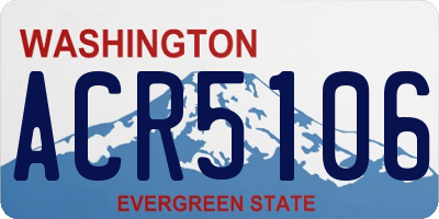 WA license plate ACR5106