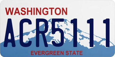 WA license plate ACR5111