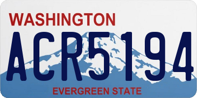WA license plate ACR5194