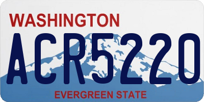 WA license plate ACR5220