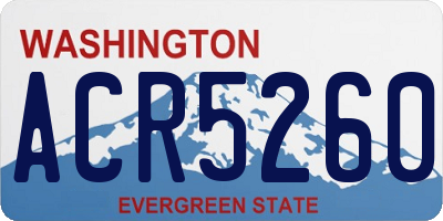 WA license plate ACR5260
