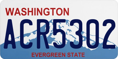 WA license plate ACR5302