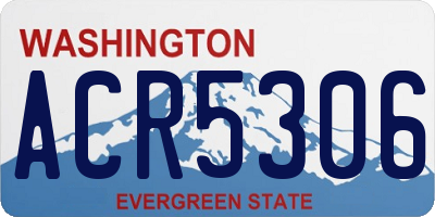 WA license plate ACR5306