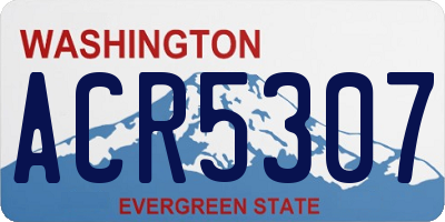 WA license plate ACR5307