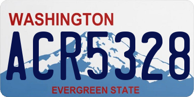 WA license plate ACR5328
