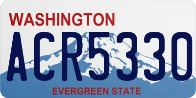 WA license plate ACR5330