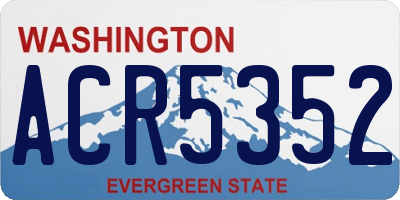 WA license plate ACR5352