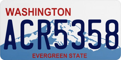 WA license plate ACR5358