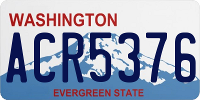 WA license plate ACR5376