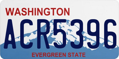 WA license plate ACR5396