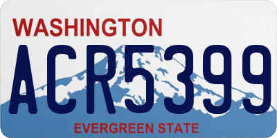 WA license plate ACR5399