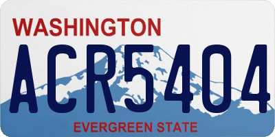 WA license plate ACR5404