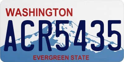 WA license plate ACR5435