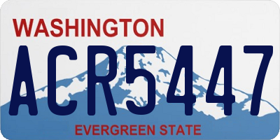 WA license plate ACR5447