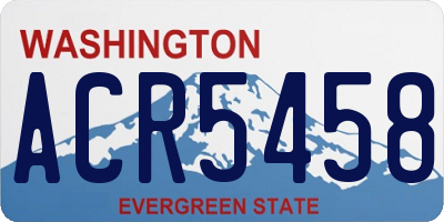 WA license plate ACR5458