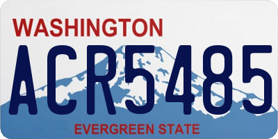 WA license plate ACR5485
