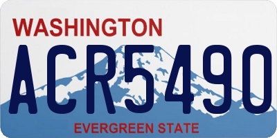 WA license plate ACR5490